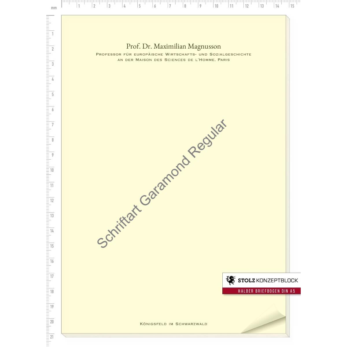 STOLZ Konzeptblock A5 blanko (Garamond Regular)
